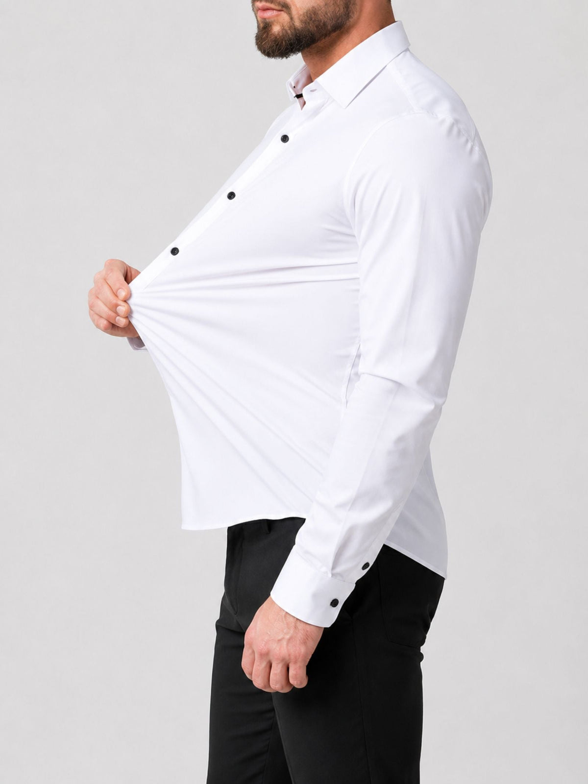Chemise Stretch Homme Blanche Coupe Slim