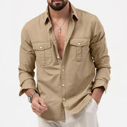 Heren Utility Poloshirt met Lange Mouwen