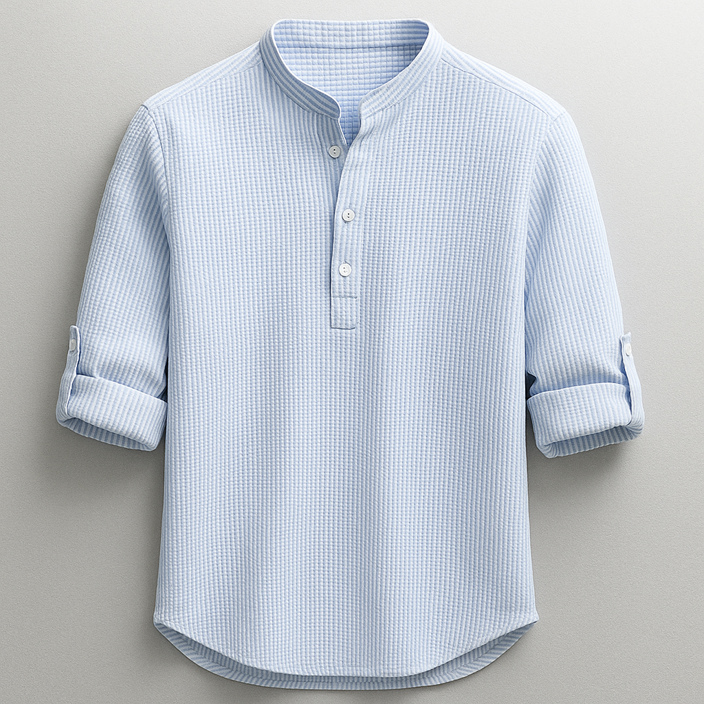 CHEMISE EN COTON ET LIN POUR HOMME