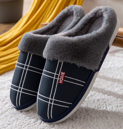 Chaussons Homme Col en Peluche