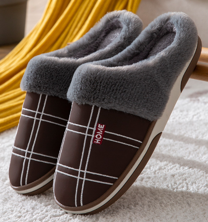 Chaussons Homme Col en Peluche