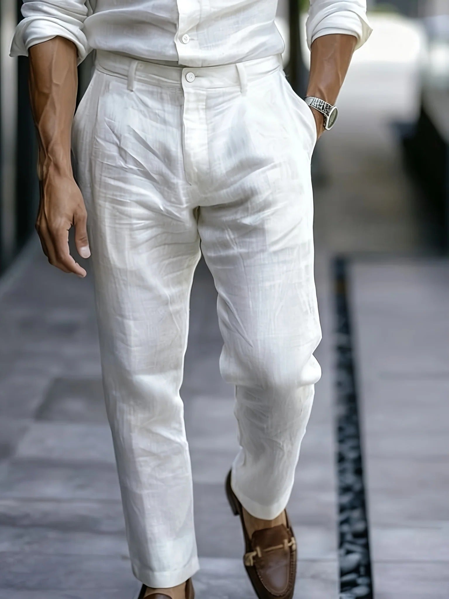Pantalon d'été en viscose – Coupe classique