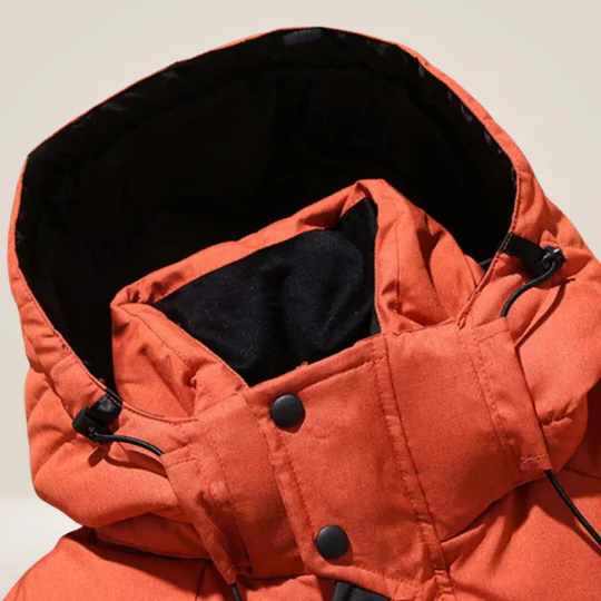 Dikke warme winterjas met capuchon voor heren