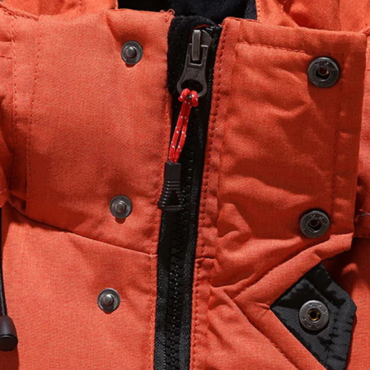 Dikke warme winterjas met capuchon voor heren