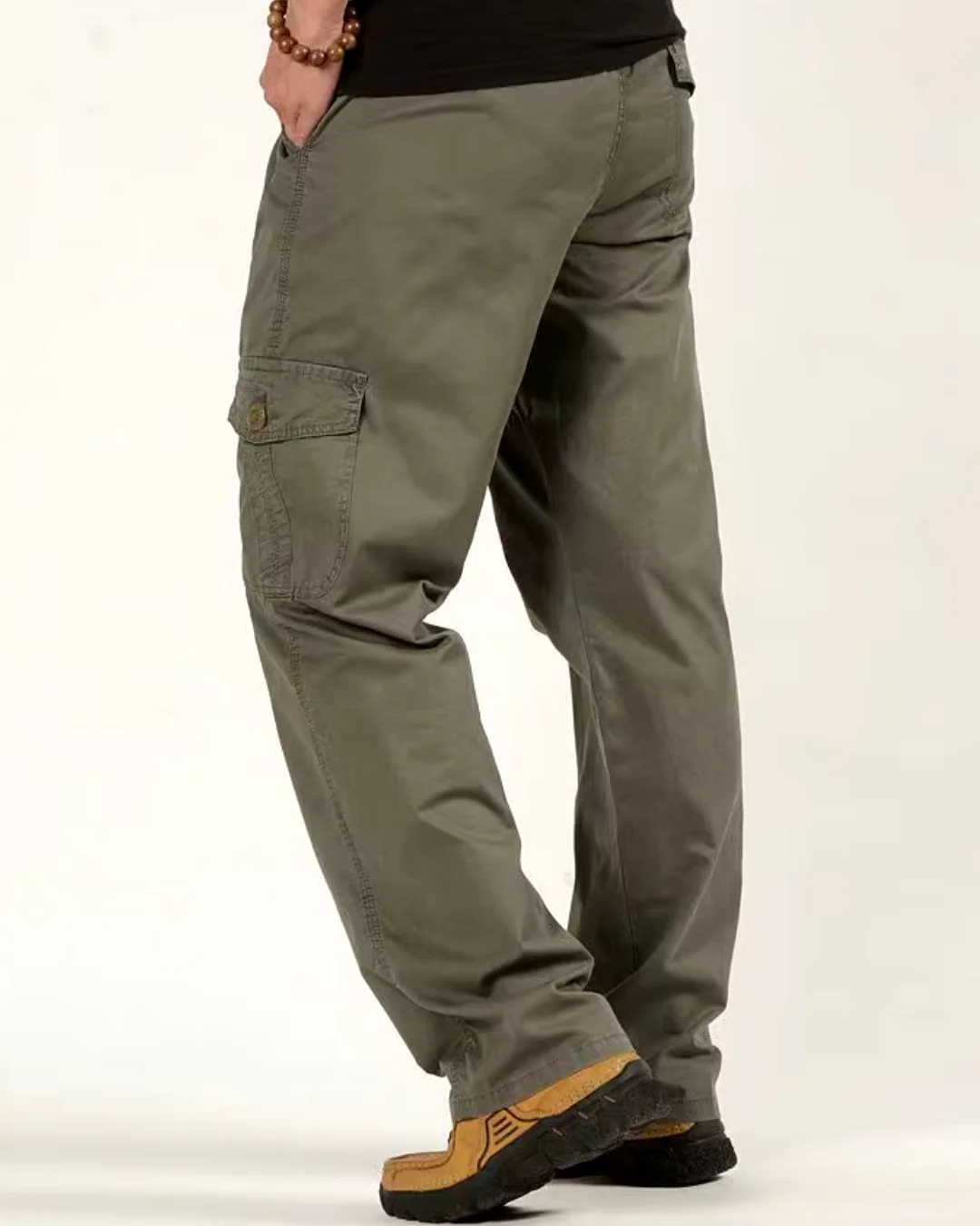 Pantalon Cargo Multipoches Taille Élastique