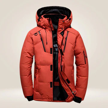 Dikke warme winterjas met capuchon voor heren