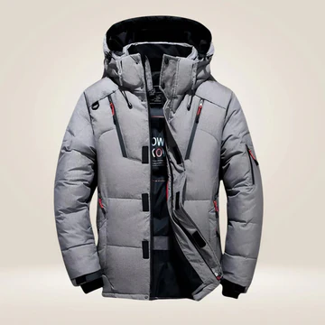 Dikke warme winterjas met capuchon voor heren