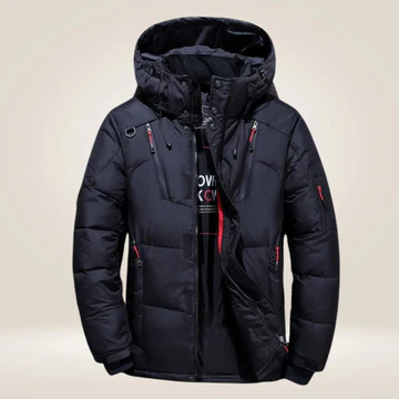 Dikke warme winterjas met capuchon voor heren