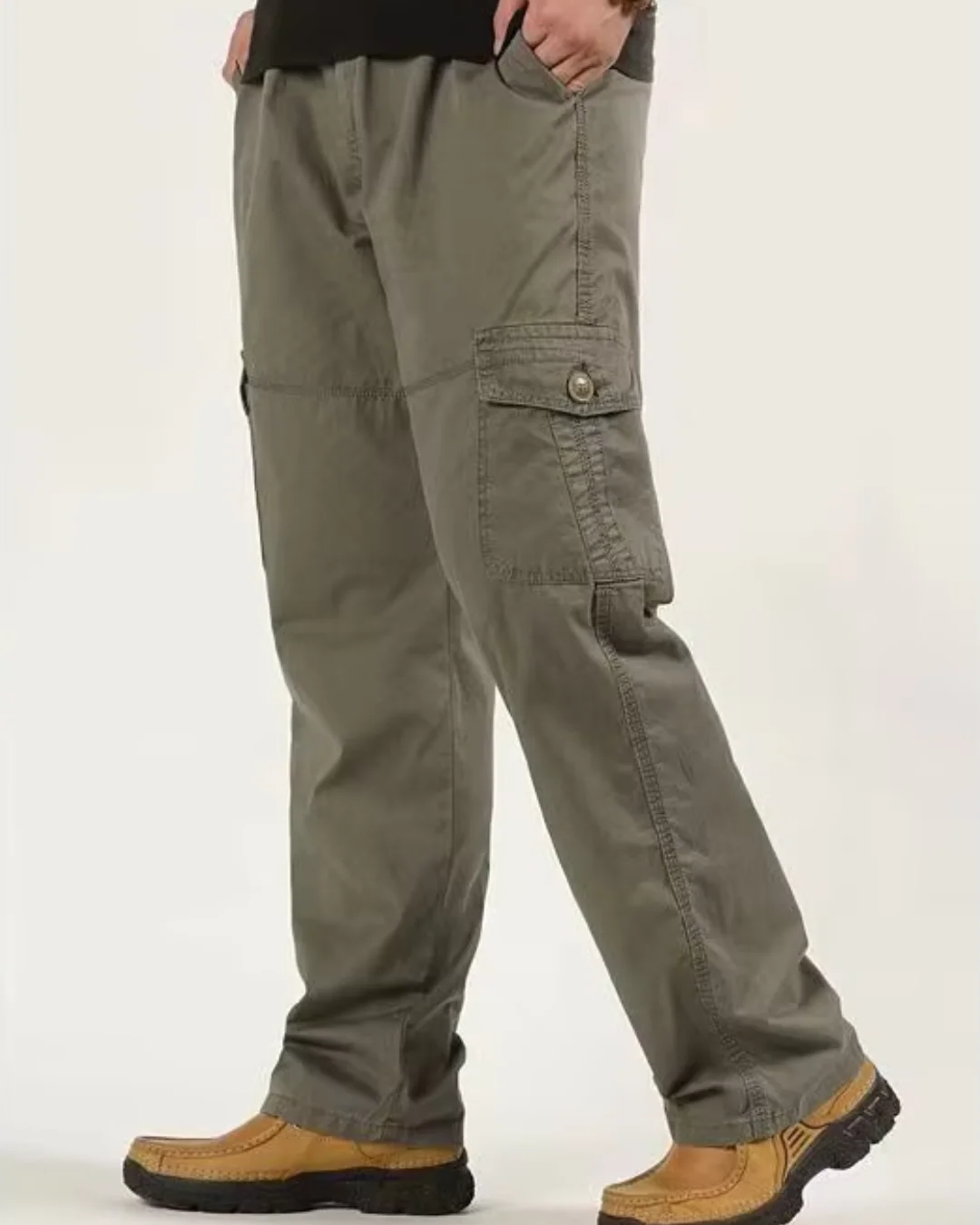 Pantalon Cargo Multipoches Taille Élastique