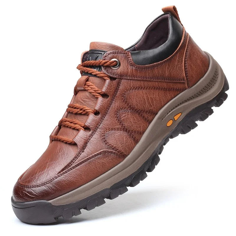 StepSure Leren Herenschoenen – Waterdichte Comfortschoenen met Antislip Zool