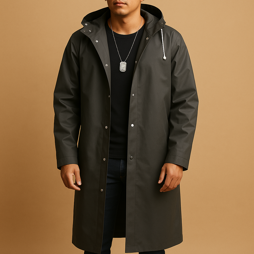Manteau Imperméable Homme à Capuche