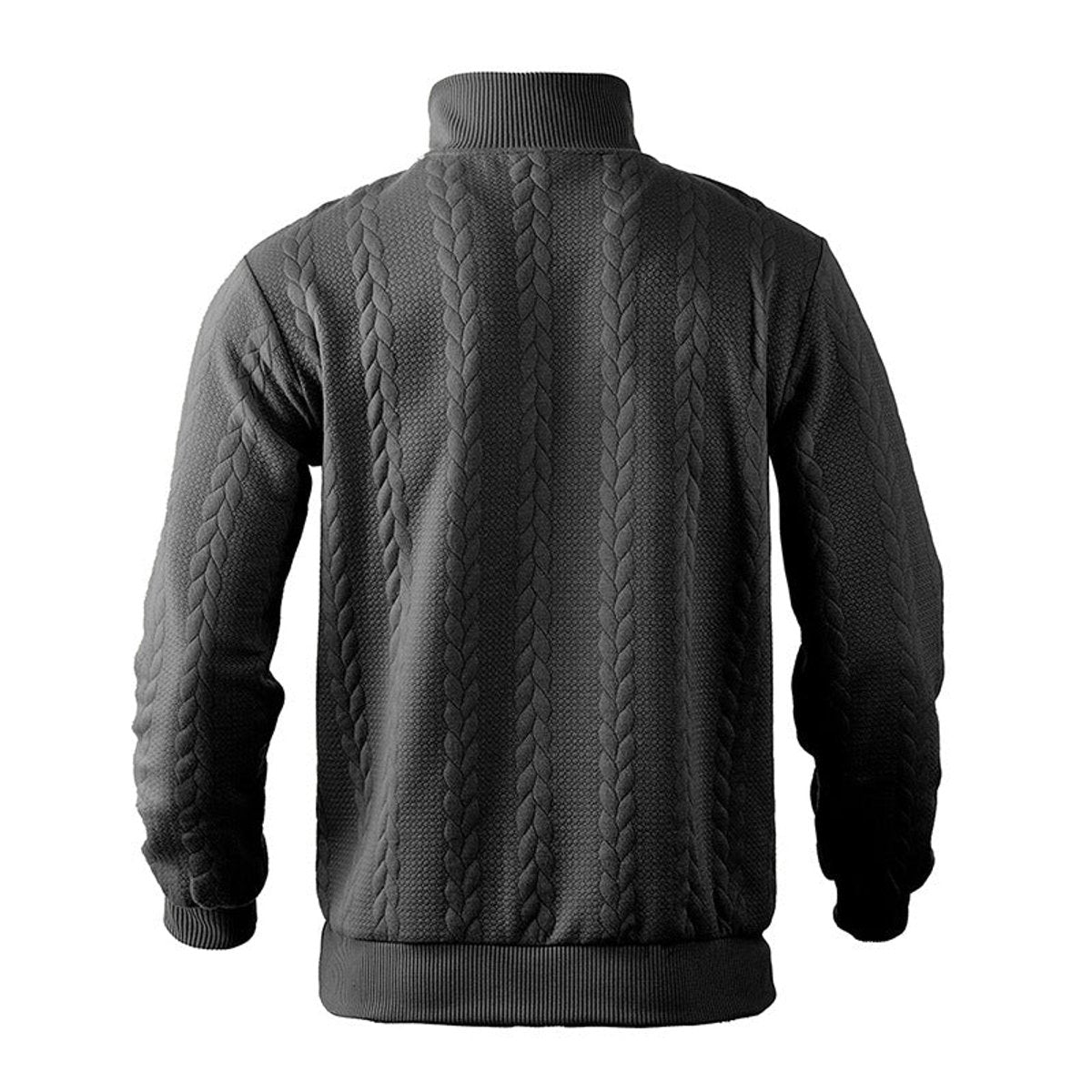 Alex | Klassischer Pullover mit Stehkragen und Reißverschluss