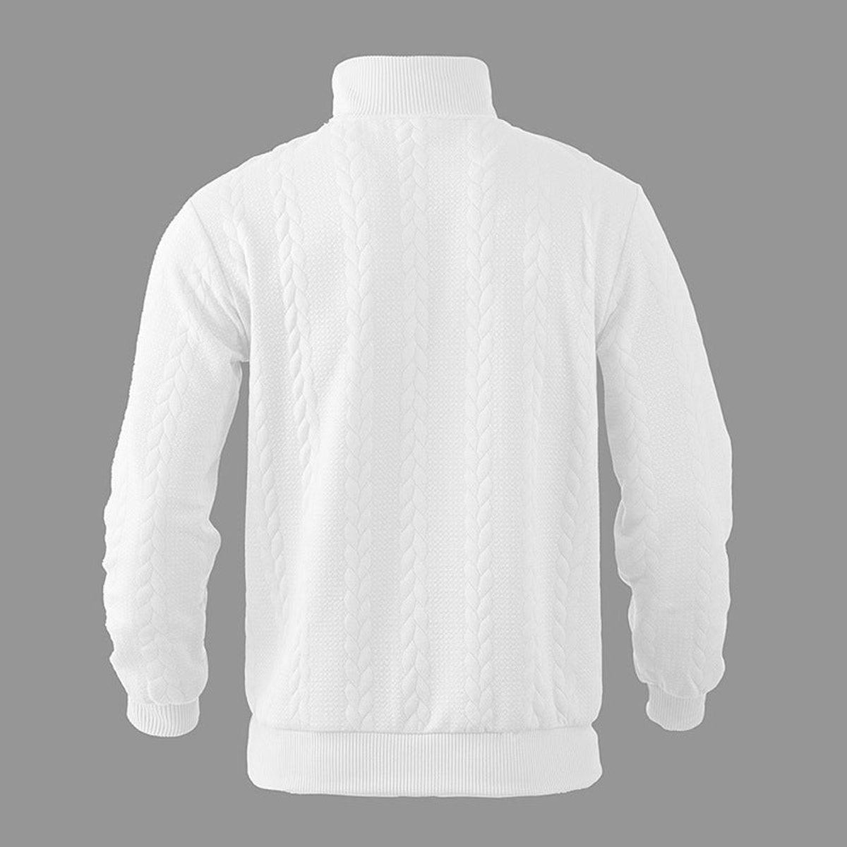 Alex | Klassischer Pullover mit Stehkragen und Reißverschluss