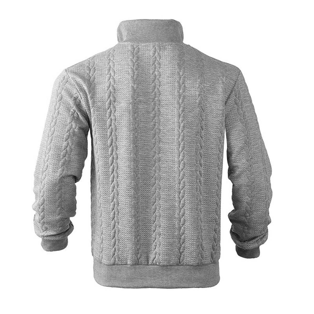 Alex | Klassischer Pullover mit Stehkragen und Reißverschluss