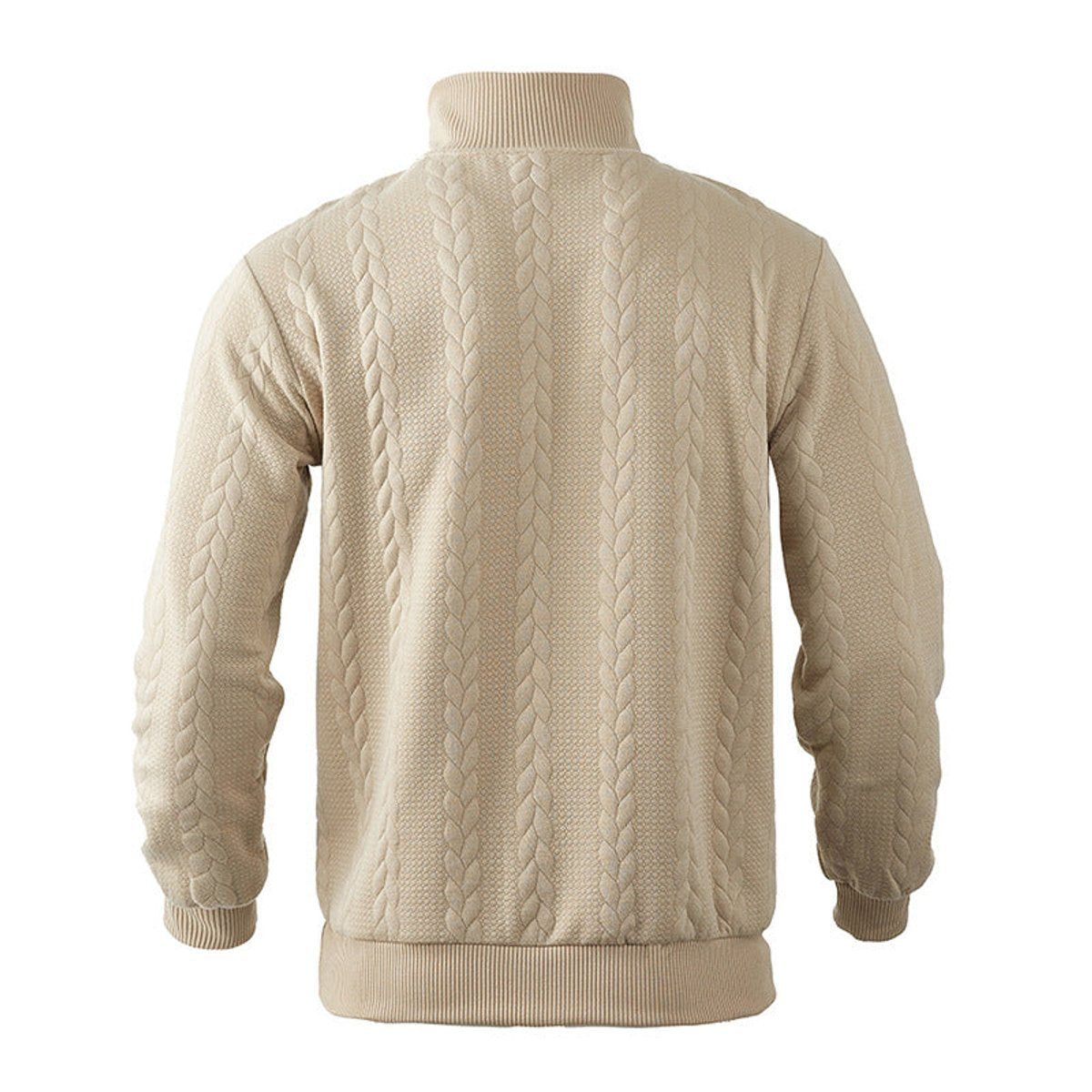 Alex | Klassischer Pullover mit Stehkragen und Reißverschluss
