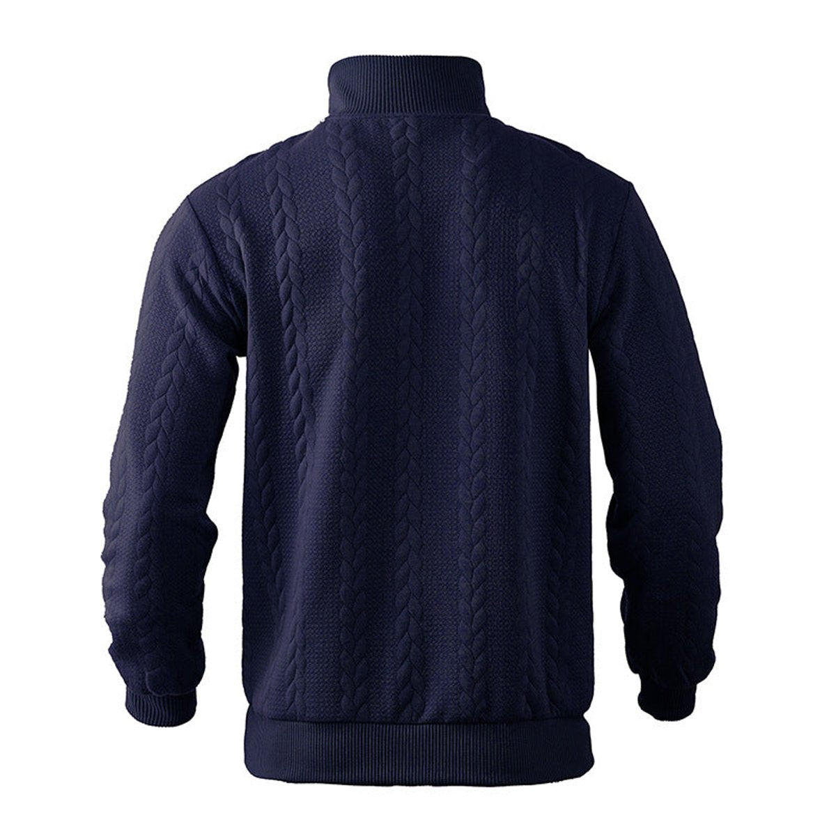 Alex | Klassischer Pullover mit Stehkragen und Reißverschluss