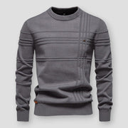Men's Jumper in Regular Crew-Neck Cut – Textured Heritage Knit
