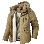 Militaire parka met warme voering