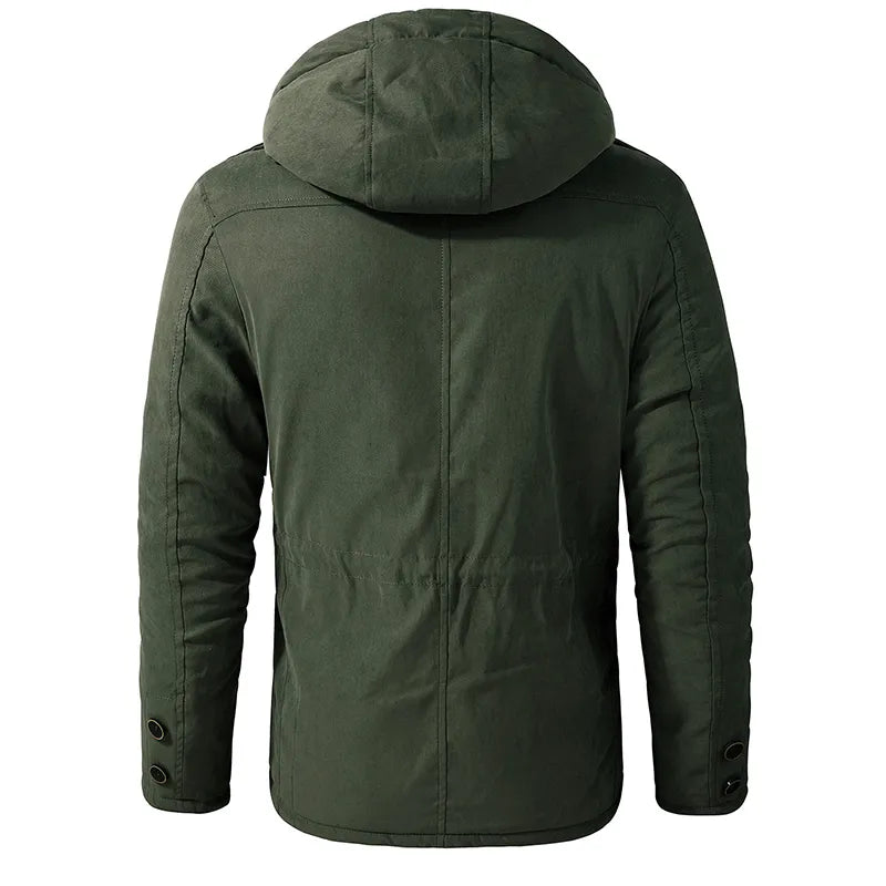 Militaire parka met warme voering