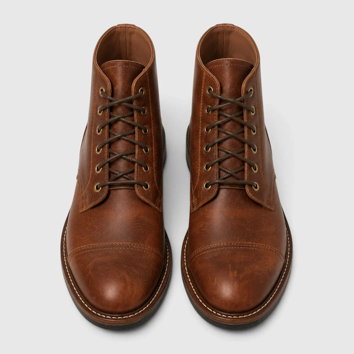 Veterschoenen boots met cap toe