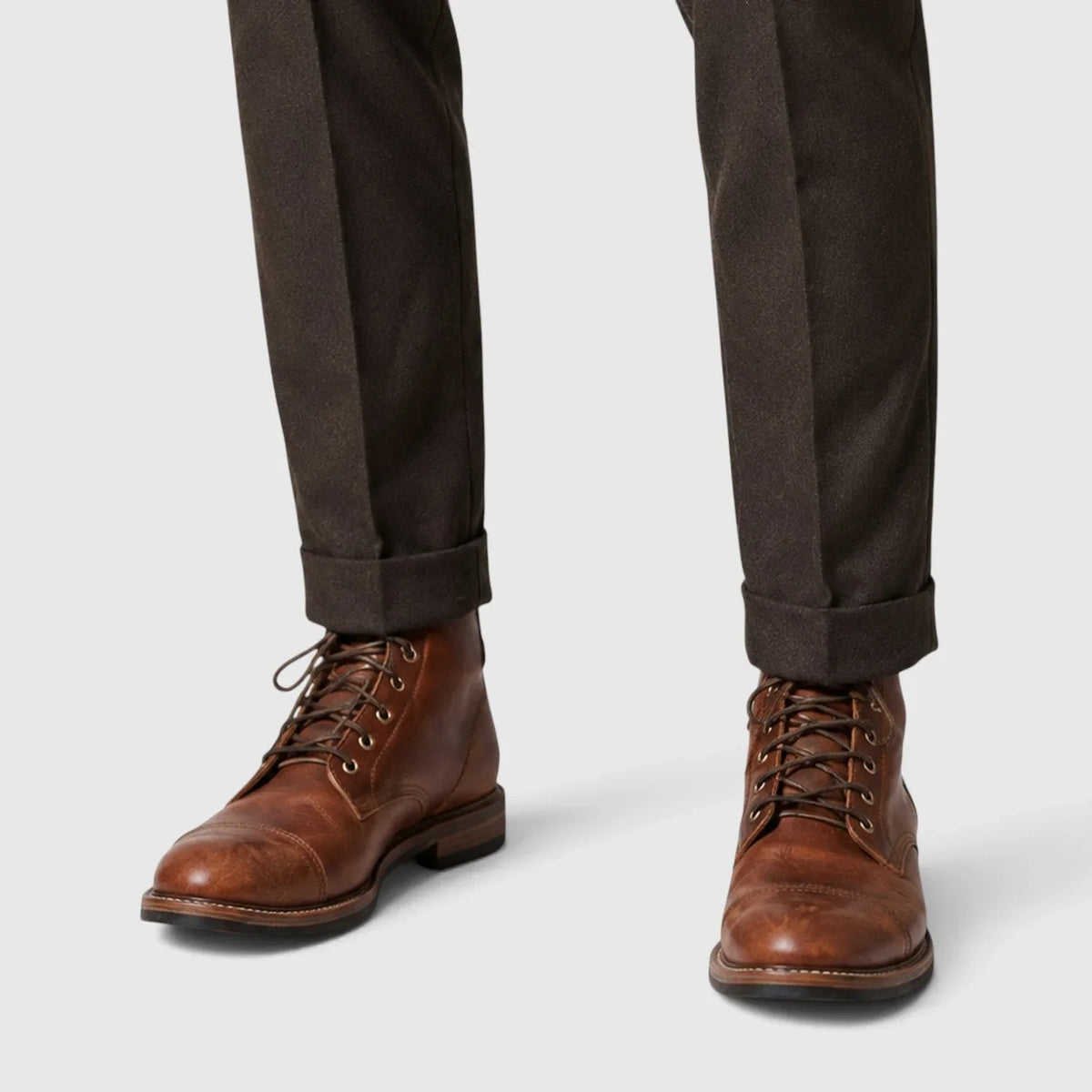 Veterschoenen boots met cap toe