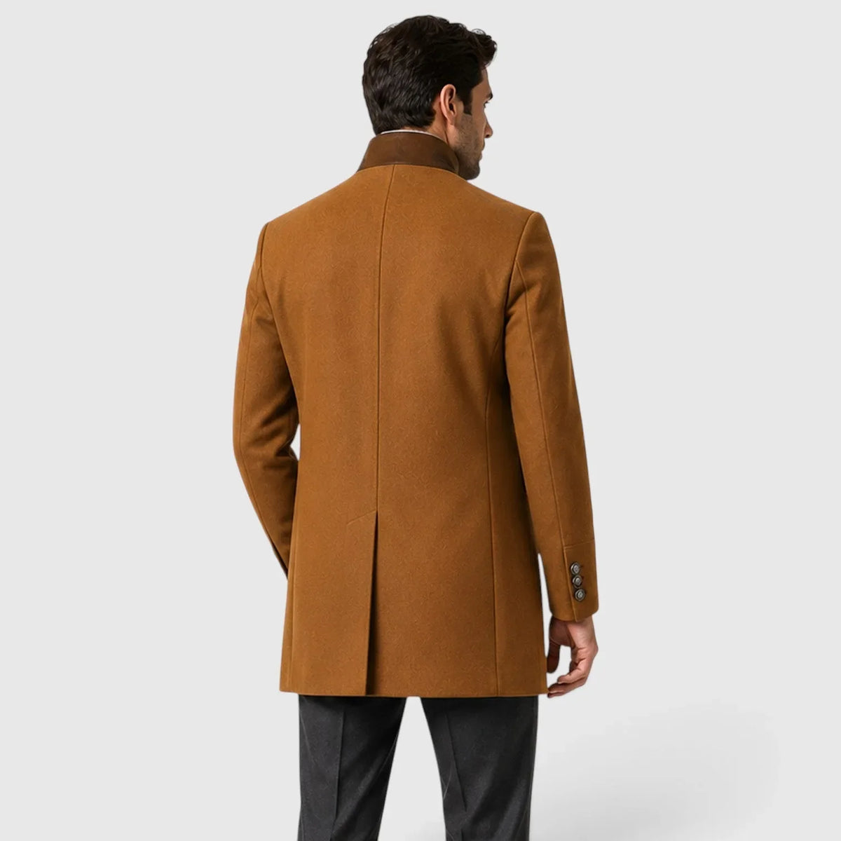 Formele heren trenchcoat met dubbele knoop