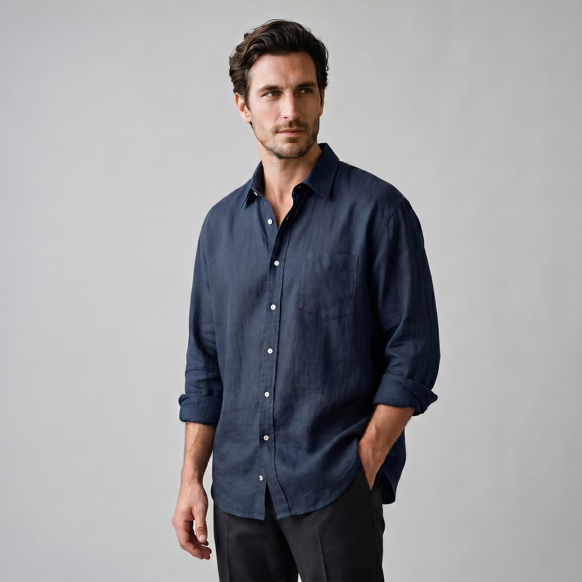 Chemise Homme Oversize Manches Longues