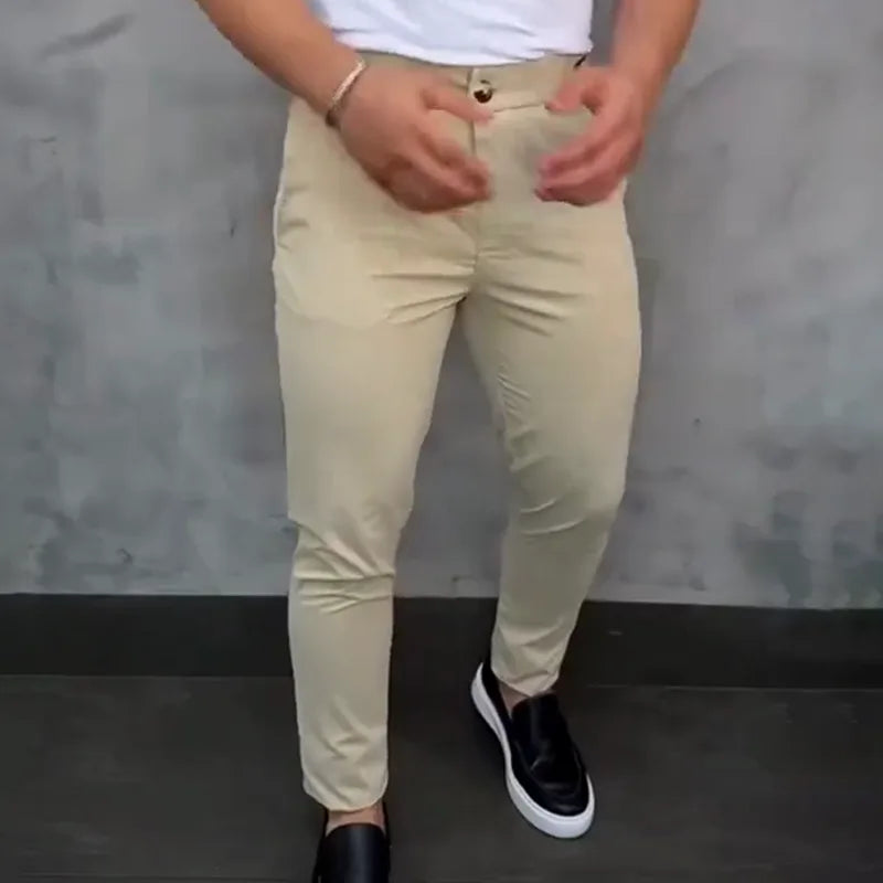 Chino Slim Stretch Homme - Ceinture Ajustable
