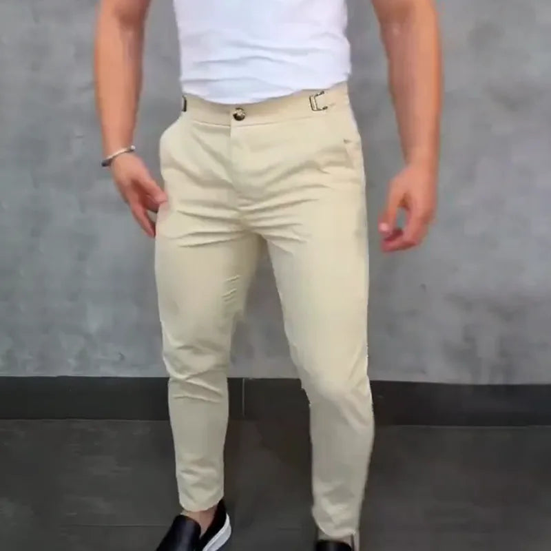 Chino Slim Stretch Homme - Ceinture Ajustable
