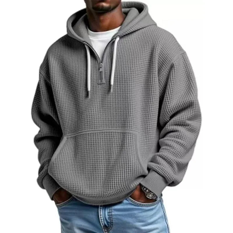 Hoodie Zippé Texture Gaufrée Homme