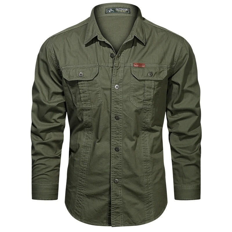 Surchemise Cargo Homme à Manches Longues