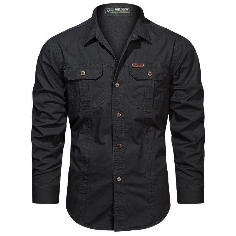 Surchemise Cargo Homme à Manches Longues