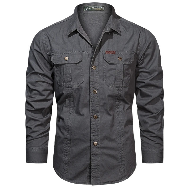 Surchemise Cargo Homme à Manches Longues